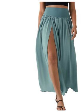 Halara Breezeful High Waisted Split 2-in-1 Flowy Quick Dry Maxi Skirt Medium